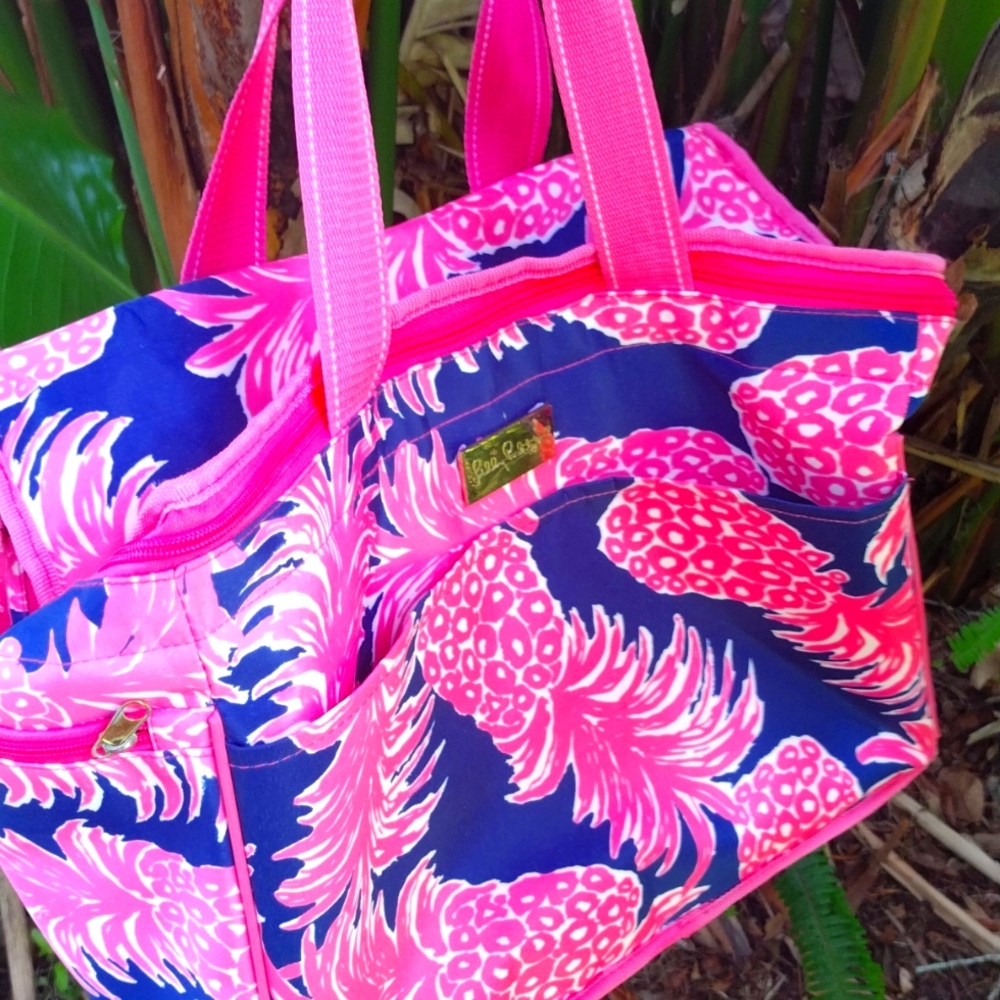 Lilly Pulitzer pink pineapple cooler